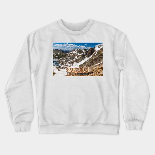 Beartooth Highway Wyoming and Montana Crewneck Sweatshirt by Gestalt Imagery